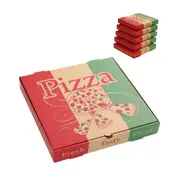 50pcs Pizza Packing Boxes Folding Box Durable Food Storage Containers Colourful