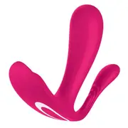 Satisfyer Top Secret+ Wearable G-Spot Vibrator with Anal Stimulator - Pink