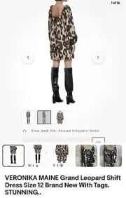 VERONIKA MAINE STUNNING Dress Size 12 New With Tags