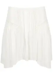 Isabel Marant étoile Jorena Jacquard Cotton-blend Mini Skirt - White - 38 (UK10 / S) 38 (UK10 / S)