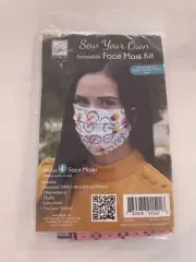 NIP Tailor Sew Your Own Reversible Face Mask Kit 100% Cotton 4 Masks Pink Multi