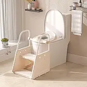 3-in-1 Adjustable Toddler Step Stool & Potty Seat with Removable Cushion, Splash Guard & Non-Slip Base– Sink and Kitchen Helper for Kids 1-3, Tool-Free Assembly