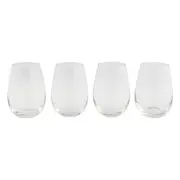 Cellar Tonic Stemless Wine Glass - Set of 4 500ml White