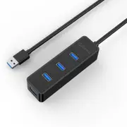 Orico W5PH4-U3 4 Port USB 3.0 Hub For Laptop PC Notebook Macbook Windows Black