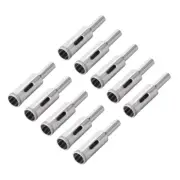 12mm Diamond Drill Bits Hole Saws for Glass Ceramic Porcelain Tiles 10 Pcs