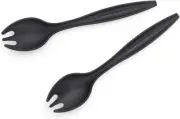 NewTupperware Salad Serving Forks Tongs Set of 2 Black