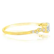 Luminesce Lab Grown 9ct Yellow Gold 0.30 Carat Diamond Solitaire Fancy Ring, M