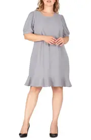 Standards & Practices Crepe Knit Dress in Grey at Nordstrom, Size 2X
