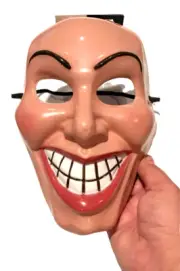 FEMALE EVIL GRIN MASK Mime Clown Joker Face Killer Jester Big Smile Teeth Purge