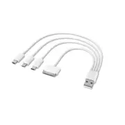 4In1 8 Pin V8 Micro Usb Mini 30 To Usb3.0 Charging Sync Data Cable White Cables & Adapters
