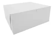 12x12x5 White Bakery Box for Cakes Pastries Cupcakes Tuck Top Lock Corner Design