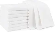 Orighty Burp Cloths for Baby 8 Pack - Super Soft & Absorbent Coral Fleece Baby Burp Cloth - 20 x 10 Inch Gentle & Large Burp Rugs for Baby Sensitive Skin - Burping Cloths for Newborn Essential, White