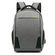 15.6 Inch Large Capacity Backpack Bag Laptop Bag With External USB Charging Port and Headphone Jack GREY COLOR