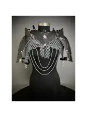 Medieval Knight Armor, Gorget Pouldron Armor, Chainmail top, Cosplay, SCA, Larp.