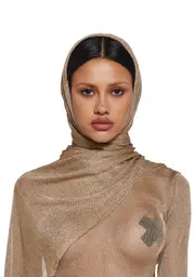[DARKER WAVS] Tempo Metallic Wrap Scarf - Gold
