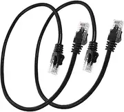 Ultra Fast Cat6 Ethernet Cable 2 Pack Gigabit Internet Cable for Router Modem Home Office