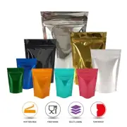 1000 x STAND UP POUCHES MYLAR FOIL BAG HEAT SEAL FOOD GRADE ZIP LOCK BAG (40gm)