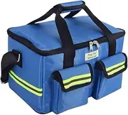 Amagogo First Aid Bag Empty Medical Organizer, Carrying Case Emergency Bag for Emergency Medical Supplies for Car Outdoor Hiking Home, Blue