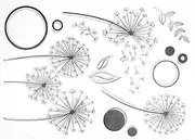 SEWACC Plant Background Theme Transparent Stamp for Journaling Scrapbooking and Album Decor Material Patterns for Creative Crafting