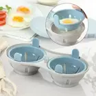 Eggs BPA Free Cookware Cooker Microwave Poacher Egg Double Cup Steamer New