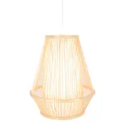 Natural Woven Bamboo Empire Pendant Lamp Hanging Light Bell Shade Boho Tropical