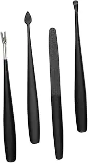 Vaguelly 1Set Stainless Steel Nail Care Cuticle Tools Kit for Nail Grooming Includes Cuticle Trimmer Fork Nail Files for Manicure and Pedicure for Sensitive Skin