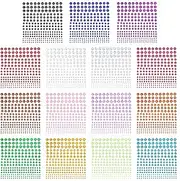 PHOGARY Self-Adhesive Rhinestone Sticker 3375 Pieces Crystal in 5 Size 15 Colors Bling Craft Jewels Gem Stickers for Crafts, Body, DIY Nails, Festival, Carnival, Makeup