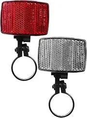 2Pcs Bike Lamp Reflector Durable Plastic Reflectors for Front Rear Lights Enhanced Night Visibility Safety for Bicycles Easy to Install Weather Resistant