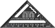 Daseeme 7 Inch Rafter Square Aluminum Alloy Metric Triangle Ruler Double Scale Triangle Protractor Layout Gauge High Precision Easy-Read Layout Tool Woodworking Square for Building Framing