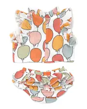 oh baby! Balloon Print Gauze Lola Top Ruffle Tushie
