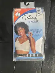 20/27 Wirefree PLAYTEX 18 HOUR Sensational Support Bra, 38DD White, New