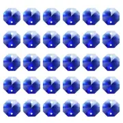 K9 Crystal Octagon Beads 2 Holes 30 Pack 14mm Chandelier Prisms Blue