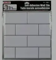10 Tool Bench Hardware Self Adhesive White Wall Tile 12x12 in.Faux Subway Tile