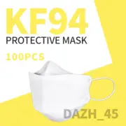 100 Pcs White KF94 Protective 4 Layer Face Mask Disposable Face Cover