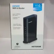 NETGEAR AX1600 Wi-Fi 6 Router 4-Stream 1.6 Gbps Cover 1500 SF (RAX5-100PAS) NEW™