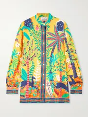 [Emporio Sirenuse] Emporio Sirenuse - + Louis Barthélemy Kelsy Printed Silk-twill Shirt - Yellow - IT40 IT 40 Yellow