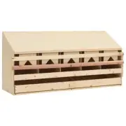 Chicken Nesting Box Hen House Egg Laying Nest Cage Coop Pine Wood 5-Compartments