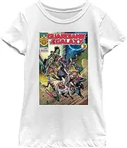[Marvel] Girl's Guardians of The Galaxy Vol. 3 Action Comic Book Poster T-Shirt - White - X Large
