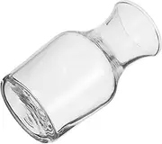 ELAYARD Personal Wine Carafe Small Glass Jug for Single Serve Wine Container Mini Decanter Flat Mouth Design