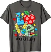 [X.Style] Lunch Lady Cafeteria Back Happy First Last 100 Day of School ds1072 Youth T-Shirt (3XL) Asphalt Grey