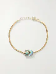 [Andrea Fohrman] Andrea Fohrman - Mini Galaxy 14-karat Gold Abalone And Diamond Bracelet - One size One size Gold