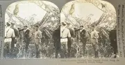 VTG WWI KEYSTONE STEREOVIEW WWI INSPECTION OF THE WRECK OF THE ZEPPELIN MILITARY