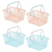 4PCS Mini Shopping Baskets with Handles Small Tiny Baskets, Blue Purple