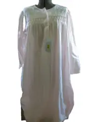 NWT Womens Go Softly pink/peach floral long sleeve long night gown Large