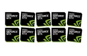 10 pcs Sticker for Nvidia GeForce GTX Case Badge Label Logo 17.5 x 17.5mm USA