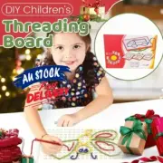 DIY Children String Braided Drawing Board,String Art Kit for Kids Colored Ropes
