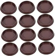 DOITOOL 24pcs Rubber Anti-Slip Furniture Caster Cups Round Floor Protectors for Sofas Chairs Tables Prevents Rolling and Scratches and Smooth Floors