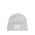 [Miu Miu] Miu Miu Logo-detail Beanie Hat S GREY