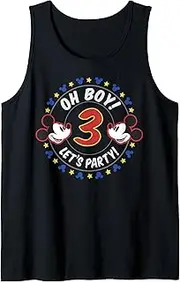 [Disney] Mickey And Friends Oh Boy Let's Party 3rd Birthday Tank Top