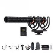 Wireless Microphone,Super Cardioid Shotgun Microphone With Shock Mount For PC